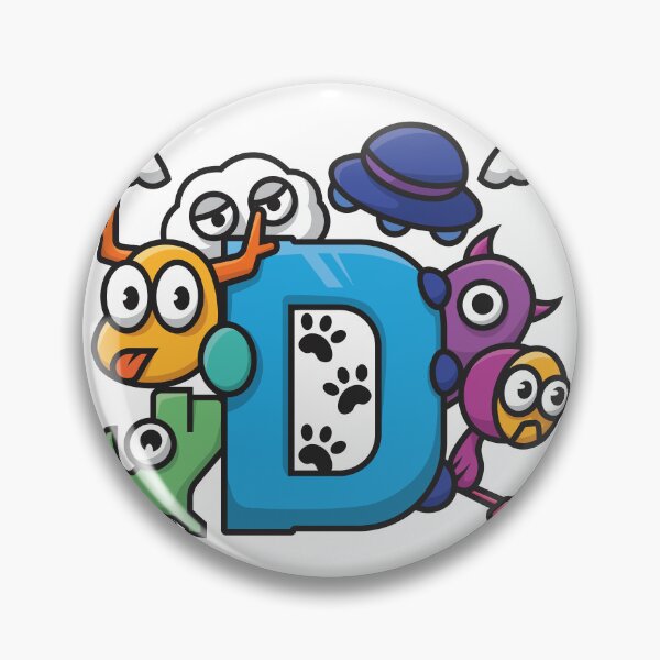 Item preview, Doodle art monsters letter D designed and sold by yhuefpe.