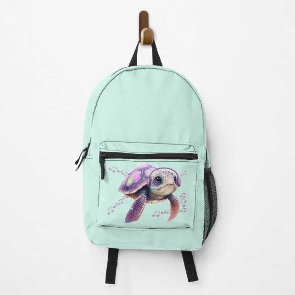 Item preview,  Turtle with headphones listens to music designed and sold by Artbellachi.