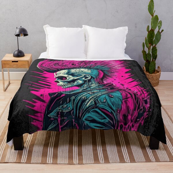 Item preview, Synthwave Zombie Skull designed and sold by drizzd.