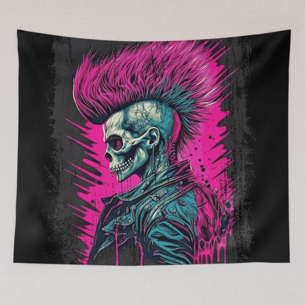 Item preview, Synthwave Zombie Skull designed and sold by drizzd.