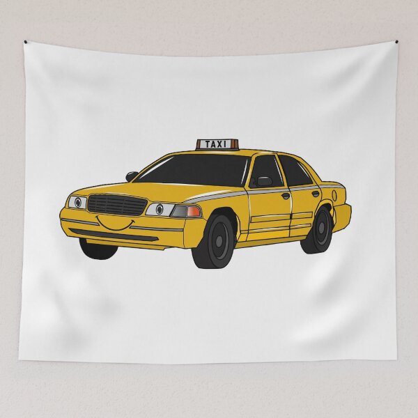 Item preview, Taxi cartoon illustration designed and sold by Misscartoon.