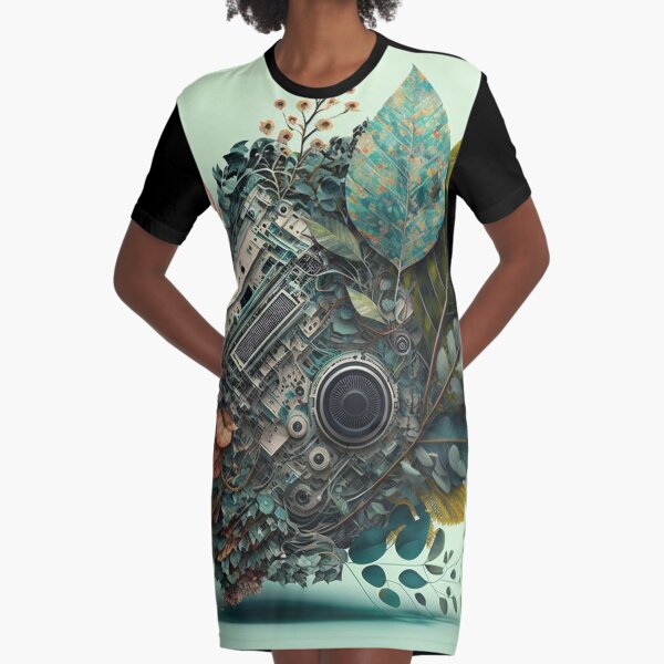 When Nature meets Tech #7 Graphic T-Shirt Dress