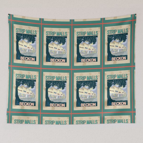 Item preview, Strip Malls Beckon Pandemic Travel Poster  designed and sold by Karen Del Pellegrino.