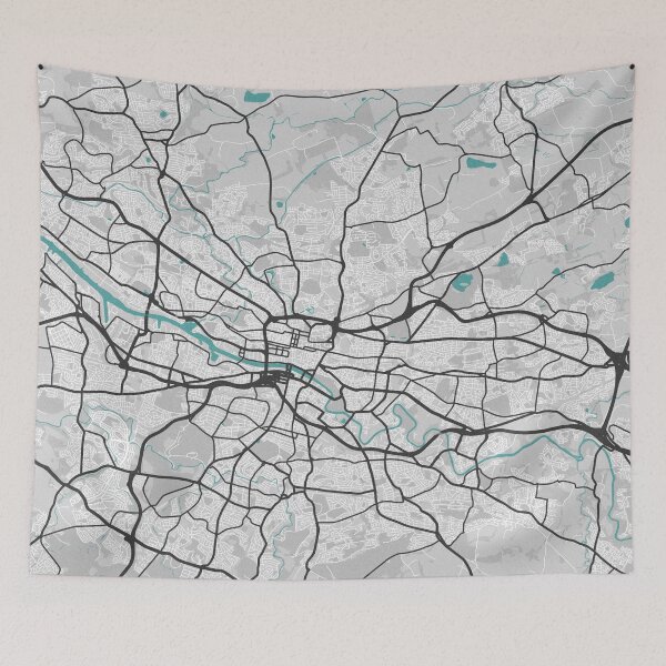 Item preview, Glasgow Scotland UK Map - Minimal Style w/ Roads designed and sold by wxnw-designs.