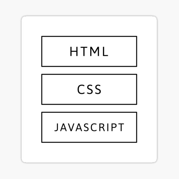 HTML, CSS & JavaScript Developer (Inverted) Sticker