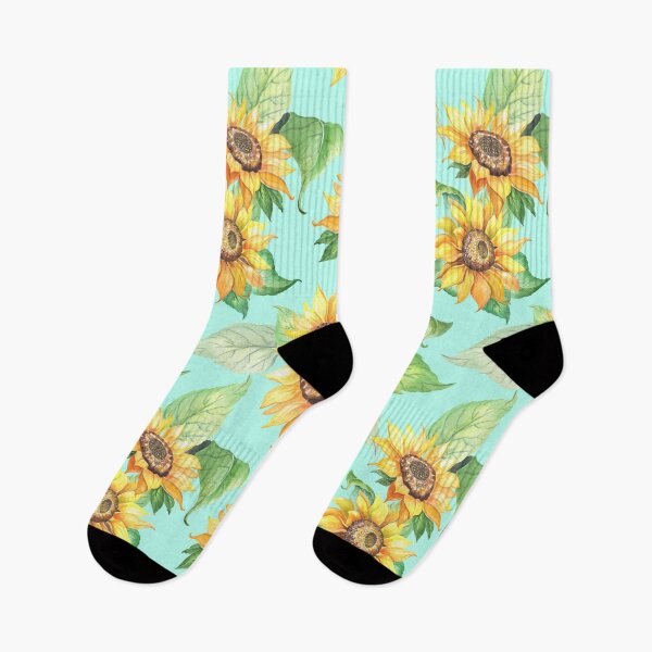 Item preview, Country Sunflower Shabby Chic Pattern Of Flowers On Teal Background designed and sold by mysticblvd.