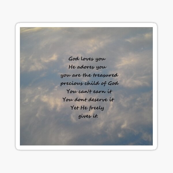 You are God's Treasured Child Sticker