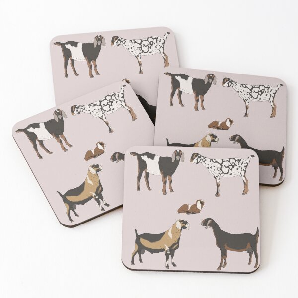 Item preview, Nubian Goats Pattern Grey designed and sold by Ashley Gagnon.