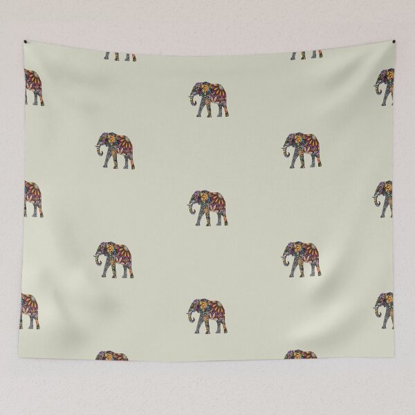 Item preview, colourful elephant art designed and sold by Asmapadilla89.