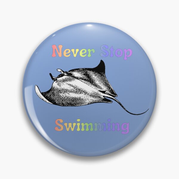 Item preview, Never Stop Swimming Manta Rainbow designed and sold by funeralbones.