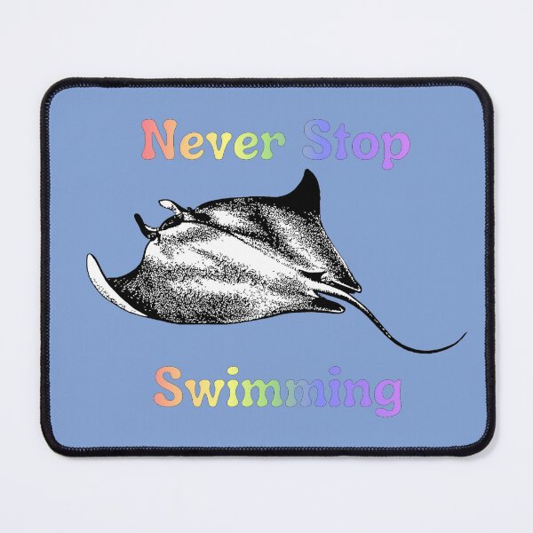 Item preview, Never Stop Swimming Manta Rainbow designed and sold by funeralbones.