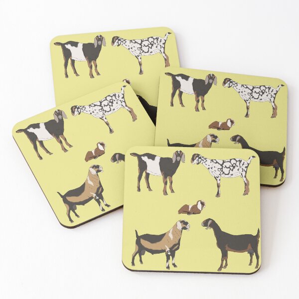 Item preview, Nubian Goats Pattern Yellow designed and sold by Ashley Gagnon.