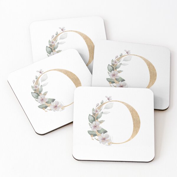 Item preview, Golden Color Floral Monogram Letter O designed and sold by silviaol.