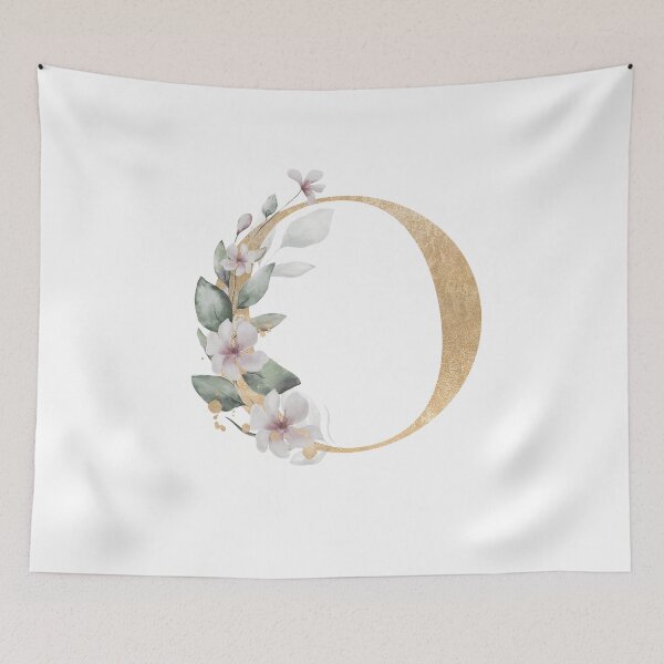 Item preview, Golden Color Floral Monogram Letter O designed and sold by silviaol.