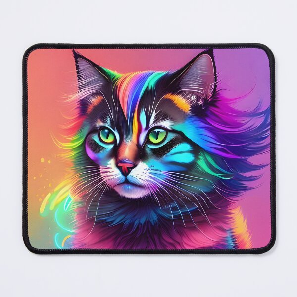 Item preview, Neon Cat - Modern Digital Art designed and sold by Ai-michiart.
