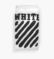 Off White Grunge Black Duvet Cover