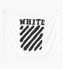 Off White Grunge Black Wall Tapestry