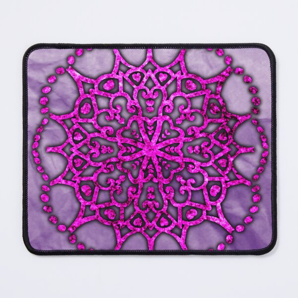 Item preview, Pink Glitter Heart Mandala designed and sold by abbie-kae.