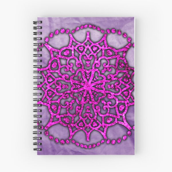 Item preview, Pink Glitter Heart Mandala designed and sold by abbie-kae.