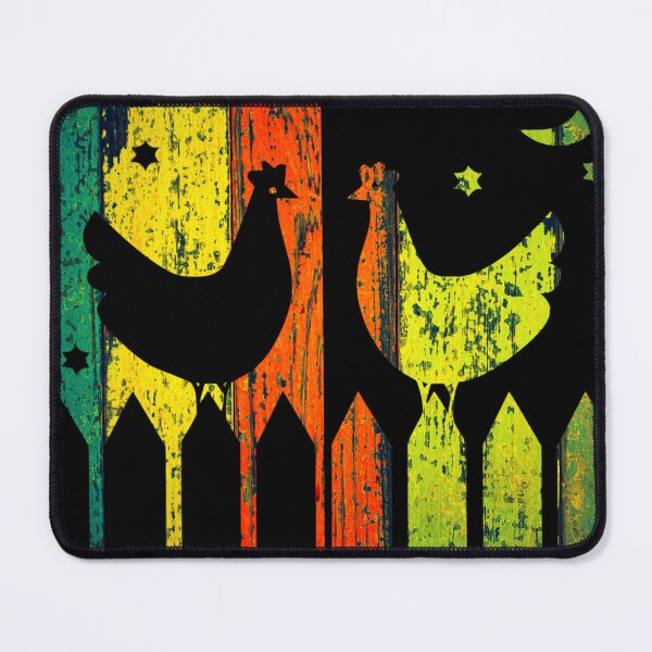 Item preview, Rustic Colorful Day/Night Chickens on barnwood designed and sold by Crobin1961.