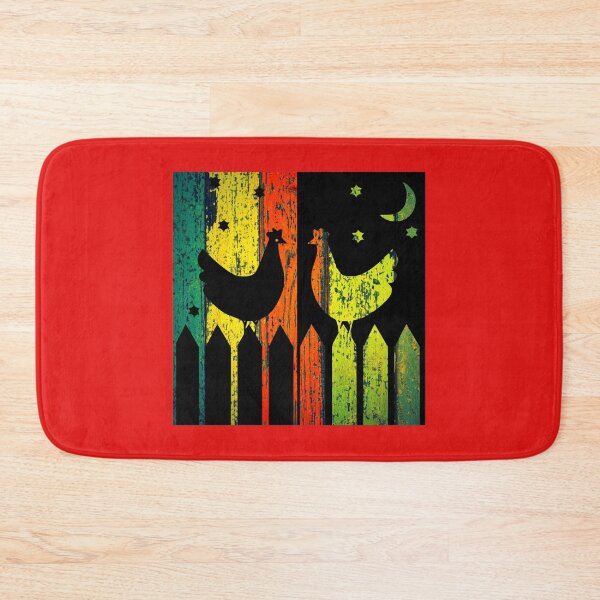 Item preview, Rustic Colorful Day/Night Chickens on barnwood designed and sold by Crobin1961.
