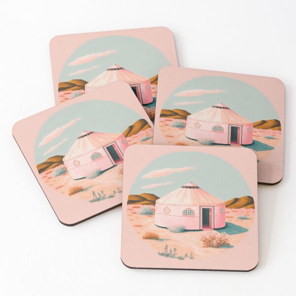 Item preview, Living in a Steppe Art Vintage Poster Pink Pastel Retro designed and sold by PinkNomad.