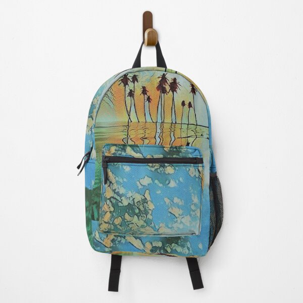 Item preview, Abstract art print, coconut palms stranded. designed and sold by Vintage Hustle.