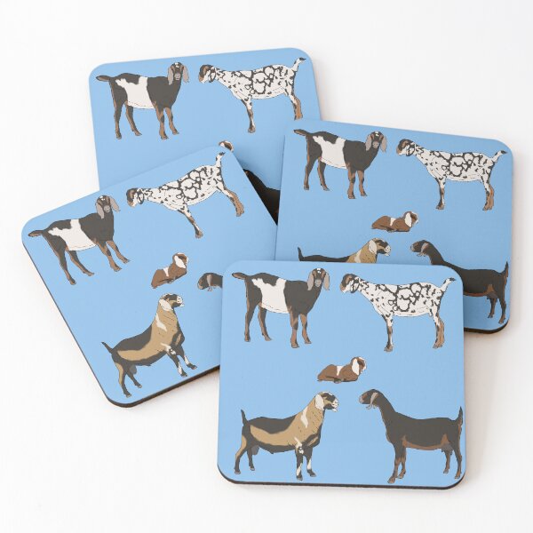 Item preview, Nubian Goats Pattern Blue designed and sold by Ashley Gagnon.
