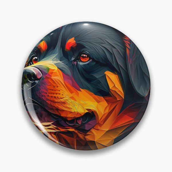 Item preview, Rottweiler head - abstract illustration designed and sold by Globuwear.