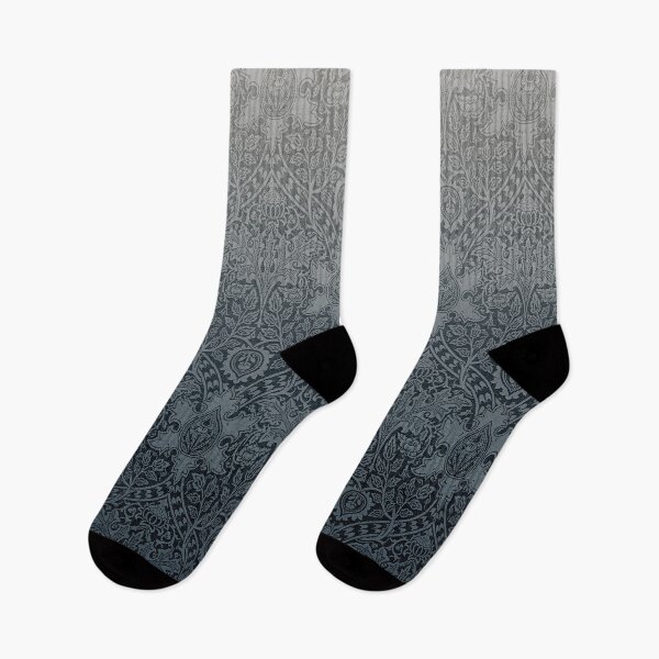 Item preview, Gray Black Ombre Vintage Style Floral designed and sold by bizbostudio.