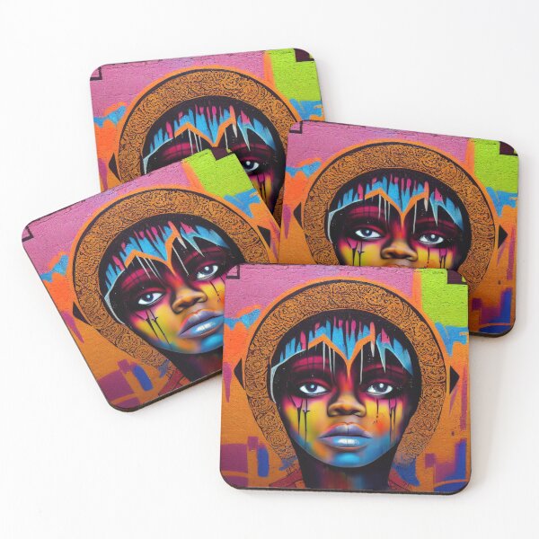 Item preview, a painting of a woman's face painted on a wall designed and sold by DesignAtYO.