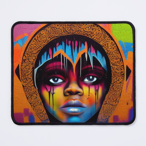 Item preview, a painting of a woman's face painted on a wall designed and sold by DesignAtYO.