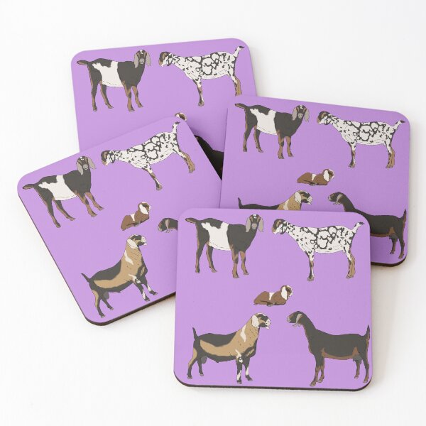 Item preview, Nubian Goats Pattern Purple designed and sold by Ashley Gagnon.