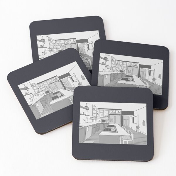 Item preview, Kitchen Vibes (Greyscale) designed and sold by joaquin-waqueen.