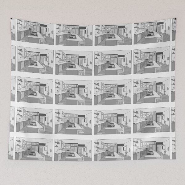 Item preview, Kitchen Vibes (Greyscale) designed and sold by joaquin-waqueen.