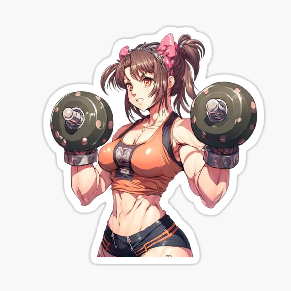Item preview, Woman lifting dumbbells designed and sold by artwaves.
