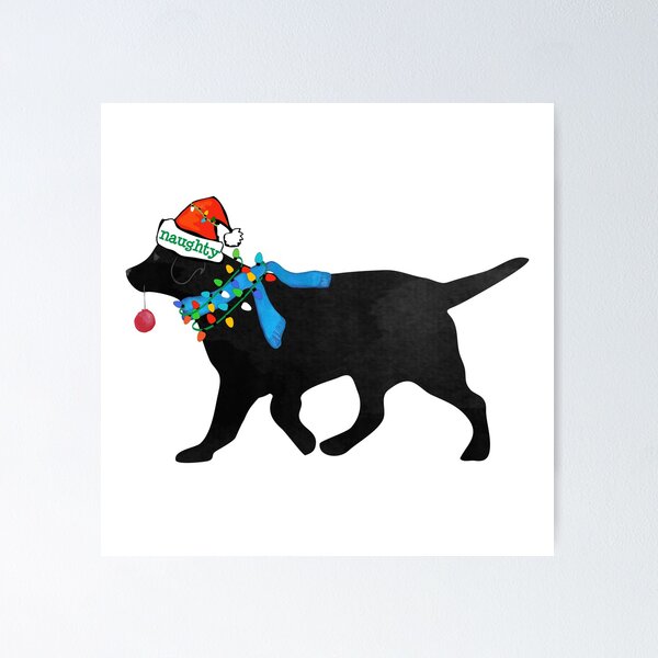 Night Before Christmas- Preppy Black Labs - Christmas - Posters