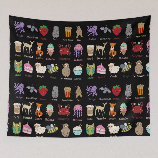 Item preview, Spanish Animals and Foods Español designed and sold by foxandbeans.