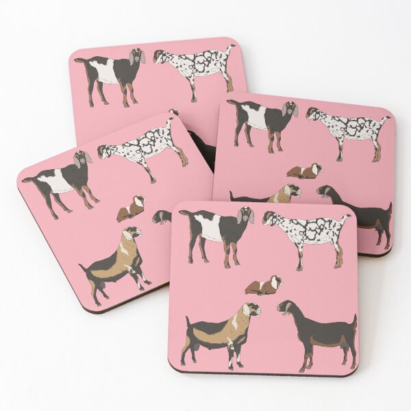 Item preview, Nubian Goats Pattern Pink designed and sold by Ashley Gagnon.