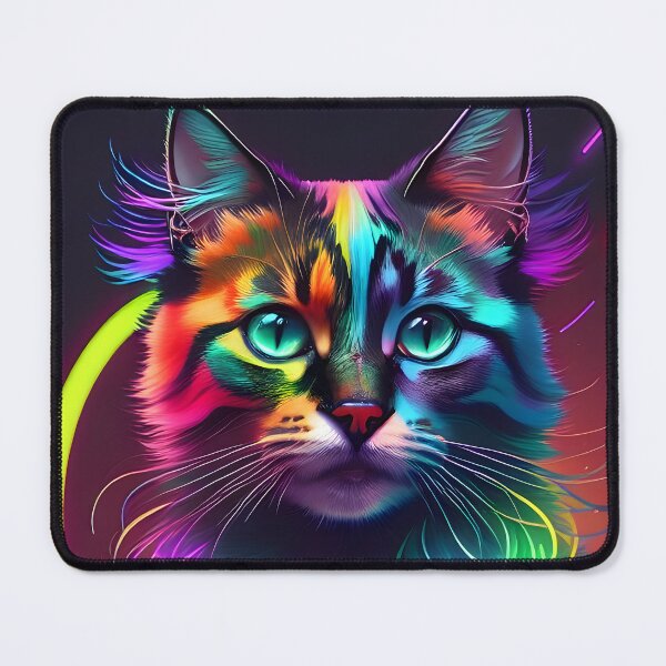 Item preview, Neon Cat - Modern Digital Art designed and sold by Ai-michiart.