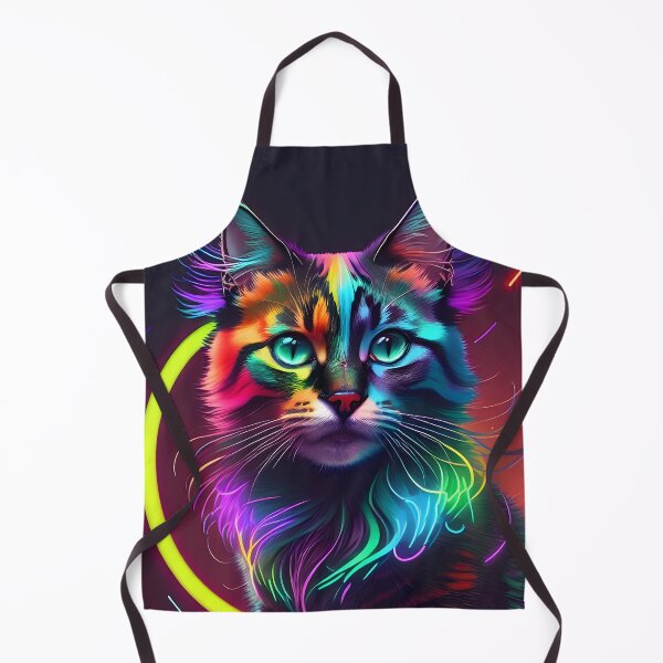 Item preview, Neon Cat - Modern Digital Art designed and sold by Ai-michiart.