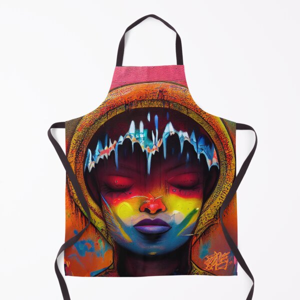 Item preview, una pintura de la cara de una mujer con pintura de colores designed and sold by DesignAtYO.
