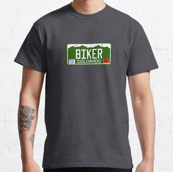 Colorado License Plate - BIKER Classic T-Shirt