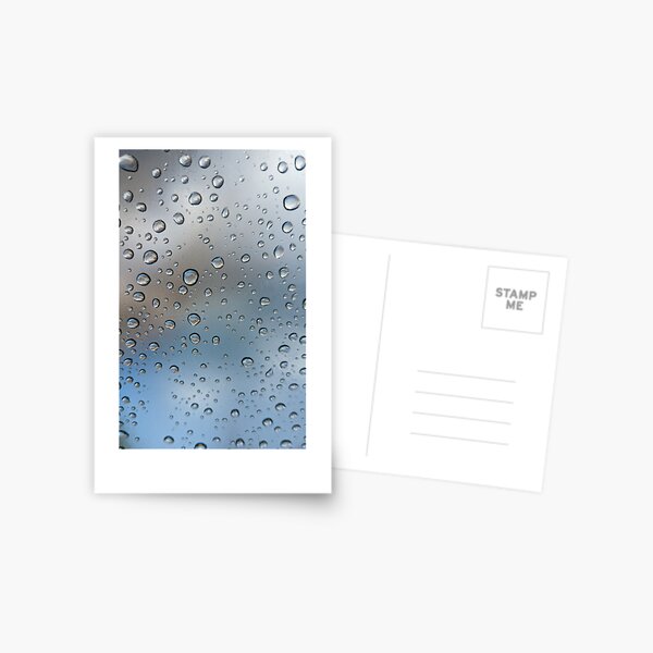 Rustic Rain Drops Postcard