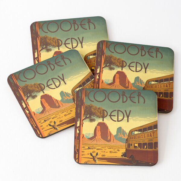 Item preview, Coober Pedy Australia Vintage Travel Art Poster designed and sold by OldTravelArt.
