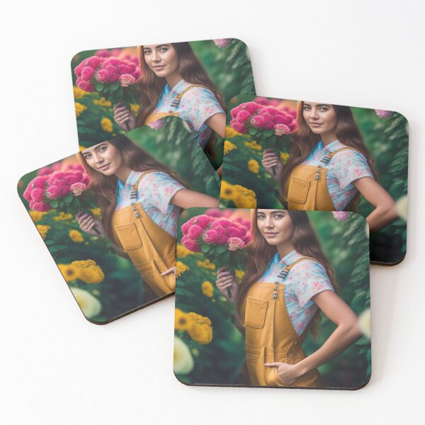 Item preview, Female Gardener Realistic, AI generated art for gaming room decor Poster designed and sold by DominicAi.