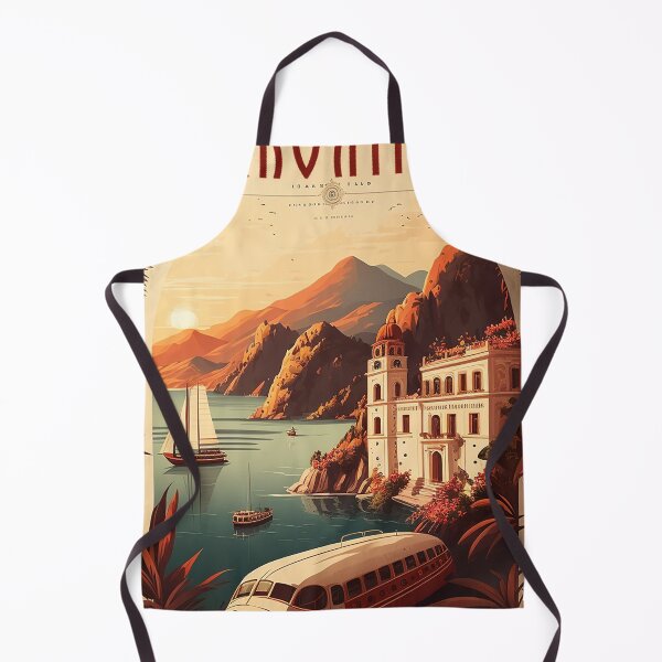 Item preview, Croatia Coastline Vintage Travel Art Poster designed and sold by OldTravelArt.