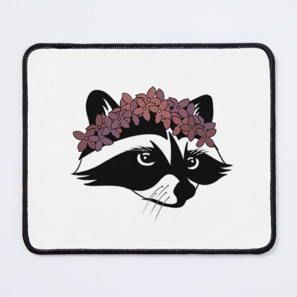 Item preview, Raccoon with flower crown designed and sold by SarasStuff94.