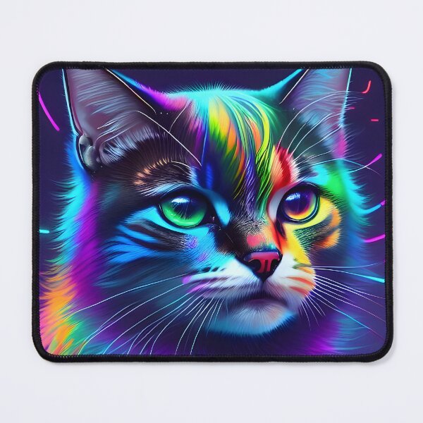 Item preview, Neon Cat - Modern Digital Art designed and sold by Ai-michiart.