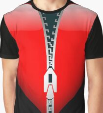 Zippered Heart Graphic T-Shirt
